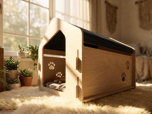 Felt Cottage Pet Bed